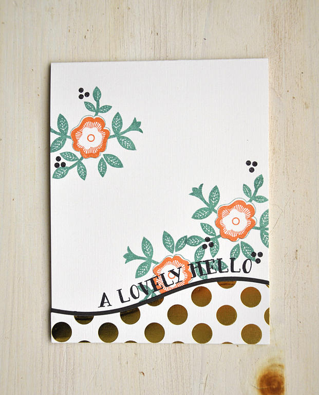 A Lovely Hello Floral Card