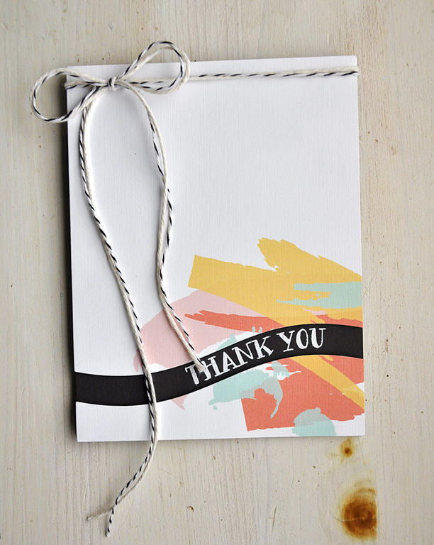 Brush Stroke Thank You Card