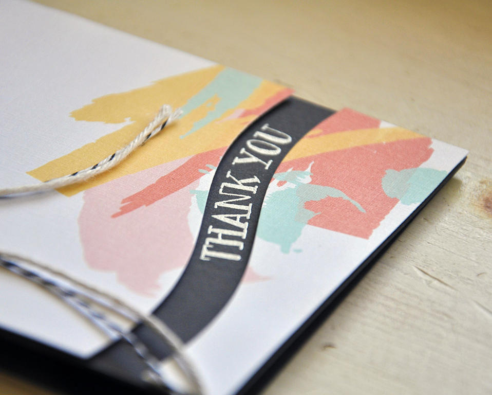 Brush Stroke Thank You Card Detail