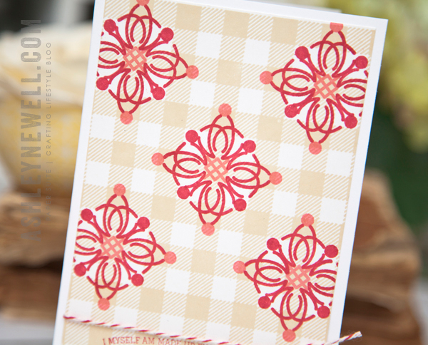 Stamps: Chicken Scratch, Background Basics: Super Gingham<br />
<br />
Ink: Fine Line, Pure...