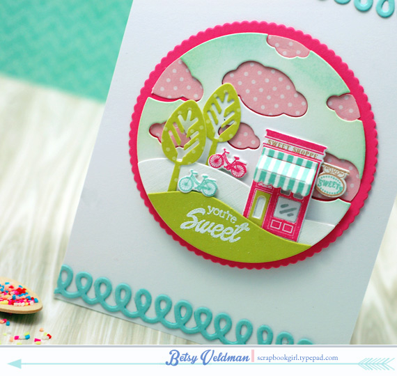 stamps: petite places: sweet shoppe<br />
ink: aqua mist, hibiscus burst, raspberry fizz,...