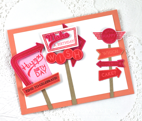 Paper: stamper&#039;s select white, raspberry fizz, melon berry, berry sorbet, kraft<br />...