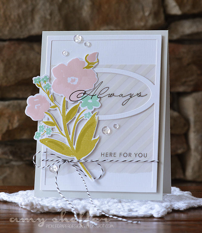 Stamps: Brushed Blooms<br />
Dies: Brushed Blooms, Youâ€™ve Been Framed: Ovals<br />
Ink:...