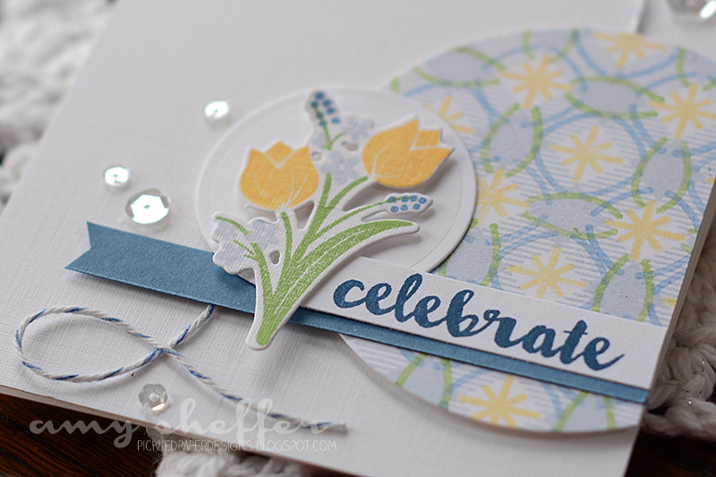 Stamps: Chicken Scratch, Background Basics: Super Gingham, Bitty Bouquets, Sentiment Splits<br...