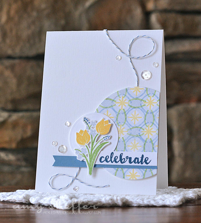 Stamps: Chicken Scratch, Background Basics: Super Gingham, Bitty Bouquets, Sentiment Splits<br...