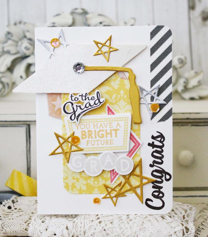 Papertrey Ink Supplies Used:<br />
Stamps:<br />
Enclosed:  Graduate, Retro Style Graduation,...