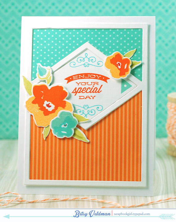stamps: brushed blooms, you&#039;ve been framed: diamond<br />
ink: summer sunrise, orange...