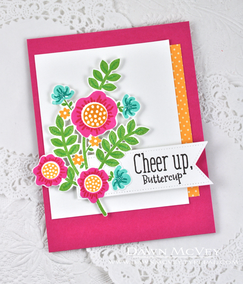 Paper: fresh snow linen, raspberry fizz, summer sunrise bitty dot<br />
Stamps: Lunchbox Love,...