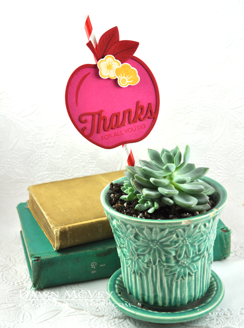 Paper: raspberry fizz, pure poppy, stamper&#039;s select white<br />
Stamps: Enclosed: Apple,...