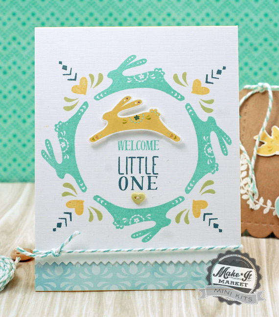 stamps, dies, patterned paper:  make it market mini kit: wee folk<br />
ink: aqua mist, harvest...