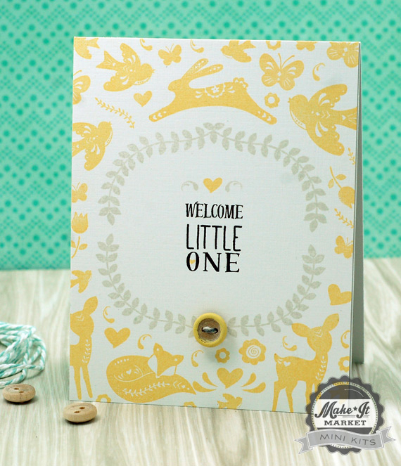 stamps, dies, button: make it market mini kit: wee folk<br />
ink: harvest gold, soft stone,...