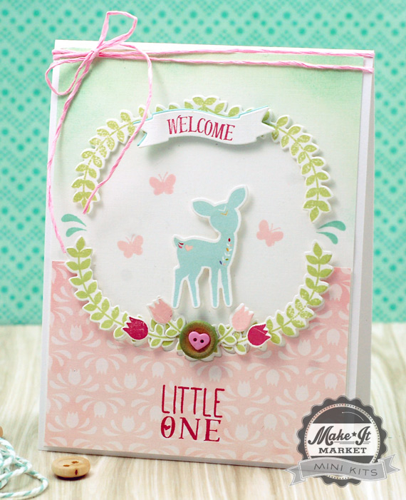 stamps, dies, patterned paper, button, twine: make it market mini kit: wee folk<br />
ink:...