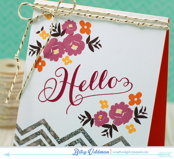 stamps: graceful greetings, noted<br />
ink: autumn rose, canyon clay, summer sunrise, dark...