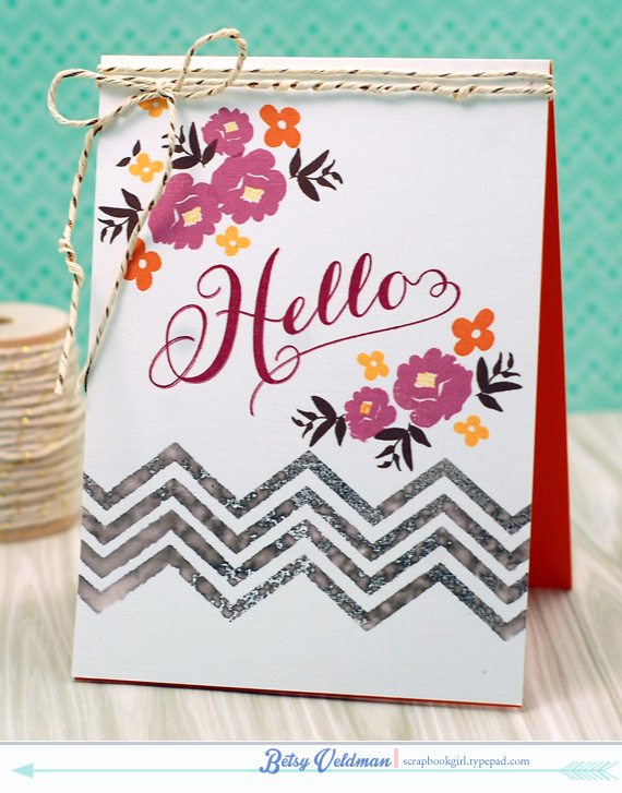 stamps: graceful greetings, noted<br />
ink: autumn rose, canyon clay, summer sunrise, dark...