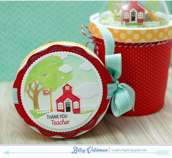 stamps: petite places: school<br />
ink: pure poppy, smokey shadow, soft stone, aqua mist<br />...