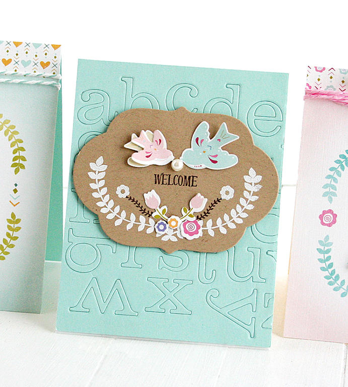 STAMPS: Make It Market Mini Kit: Wee Folk<br />
INK: Versamark for embossing, Dark Chocolate<br...