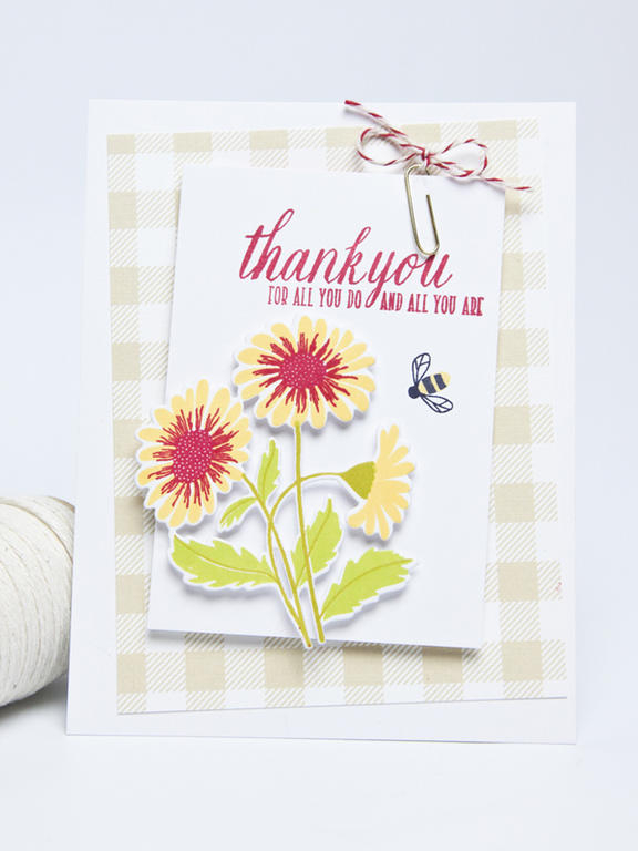 Supplies<br />
<br />
Stamps: Flower Favorites<br />
Ink: Harvest Gold, Pure Poppy, Simply...