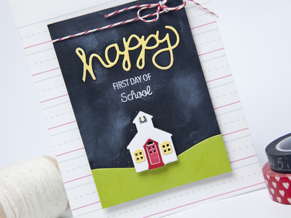 Supplies<br />
<br />
Stamps: Petite Places: School<br />
Ink: Versamark, Pure Poppy,...