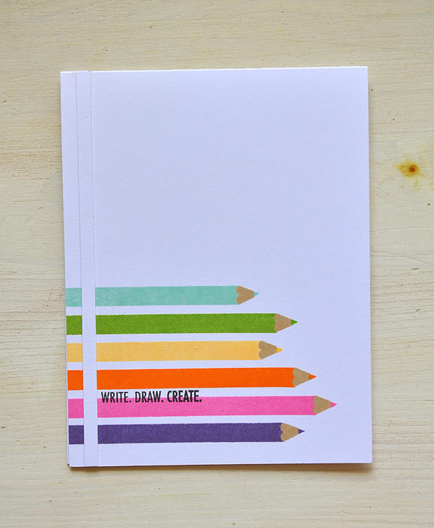 Stamp: Pencil Me In<br />
Ink: Aqua Mist, New Leaf, Harvest Gold, Orange Zest, Berry Sorbet,...