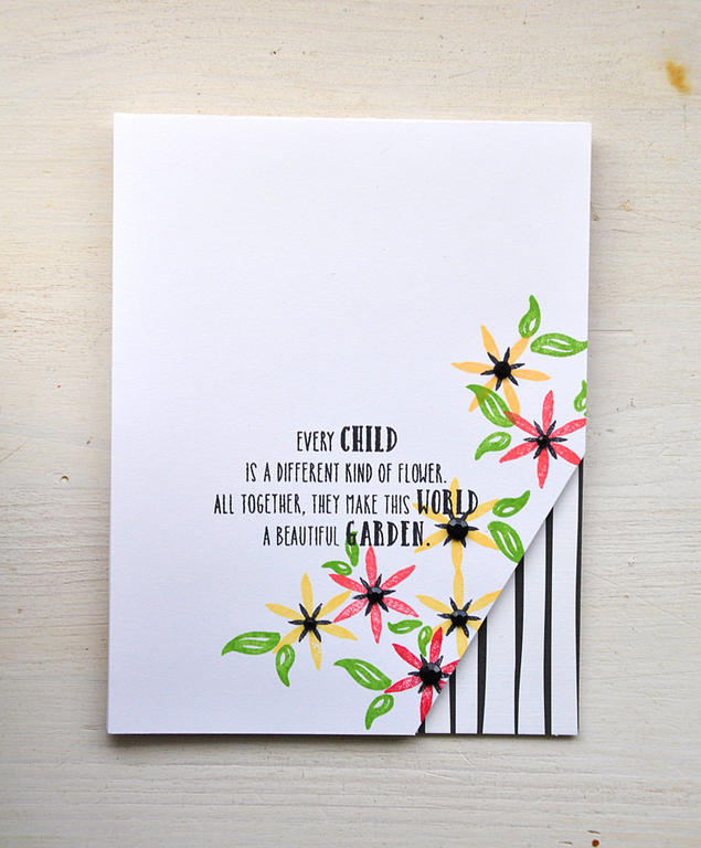 Pencil Flower Ensemble<br />
Stamps: Seeds of Knowledge<br />
Ink: harvest gold, berry sorbet,...