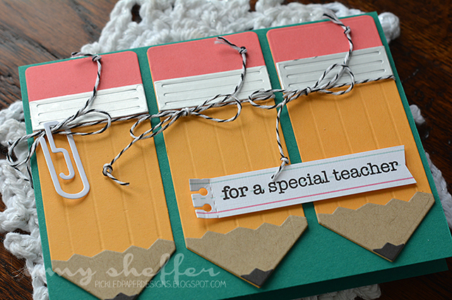 Stamps: Keep it Simple: Teacher<br />
<br />
Dies: Shaker Shapes: Pencil Dies, Number Clips,...