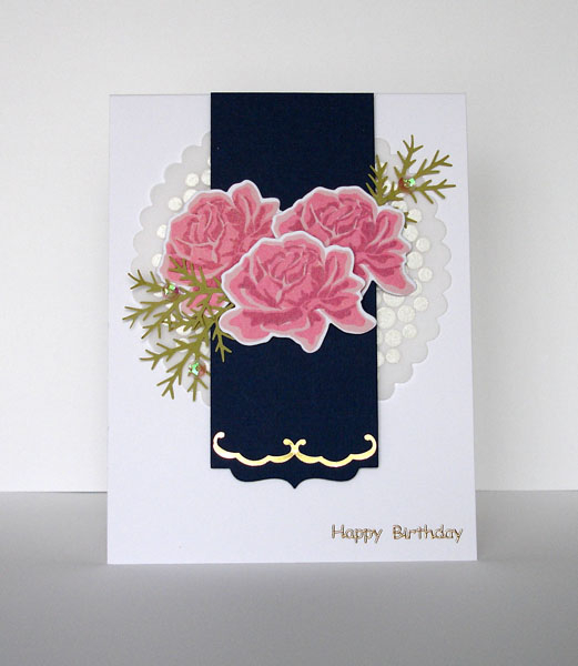 I used Dot Spot stamps and The Sweet Life stamps and dies. I also used the new PTI Luxe Gold...