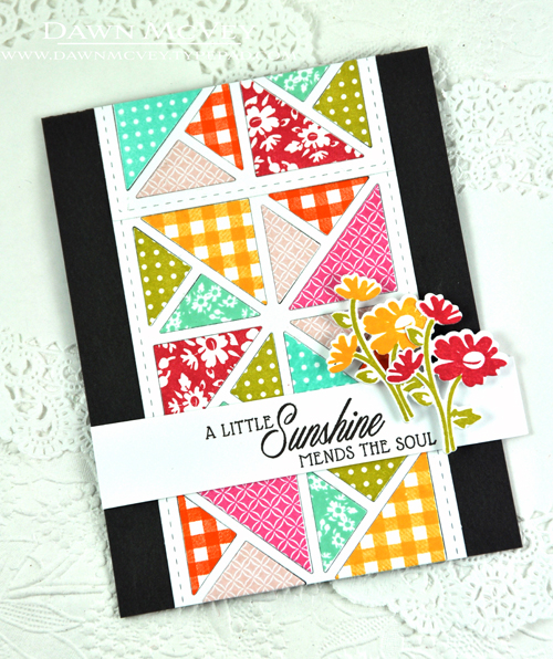 Paper: stamper&#039;s select white, smokey shadow<br />
Stamps: Quilted: Summer<br />
Ink:...