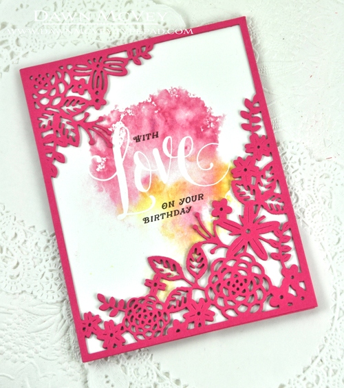 Paper: Garden Gild patterned paper, raspberry fizz<br />
Stamps: Garden Gild<br />
Ink: smokey...