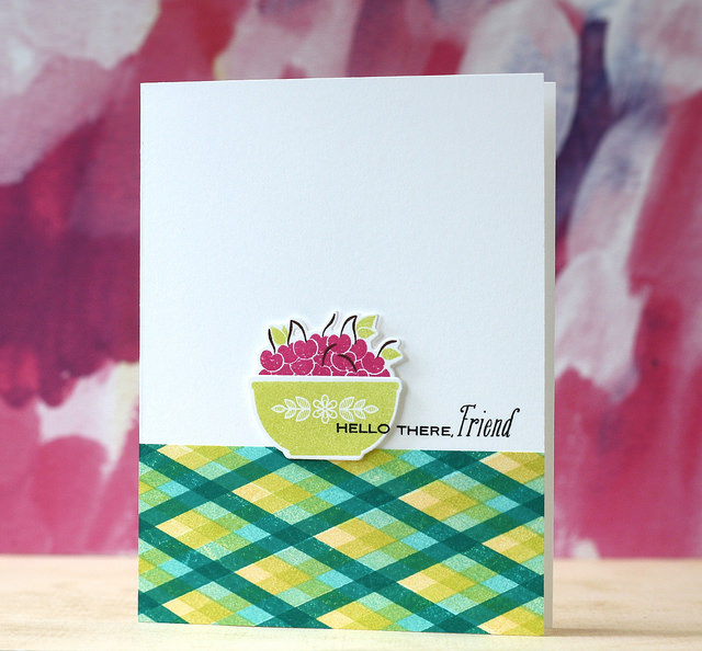 cardstock: stamperâ€™s select white<br />
ink: harvest gold, limeade ice, hawaiian shores,...