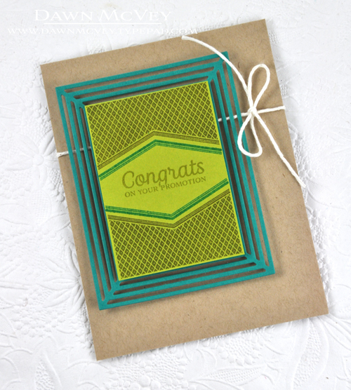 Paper: kraft, simply chartreuse, tropical teal<br />
Stamps: Watercooler Talk, Center Style:...