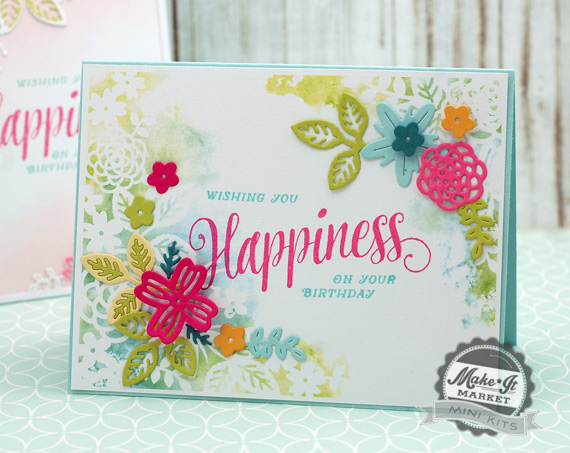 stamps, dies, patterned paperss: make it market mini kit: garden gild<br />
ink: raspberry...