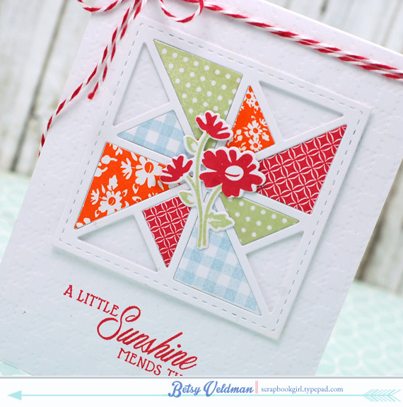 stamps: quilted: summer<br />
ink: pure poppy, spring rain, orange zest, spring moss<br />...