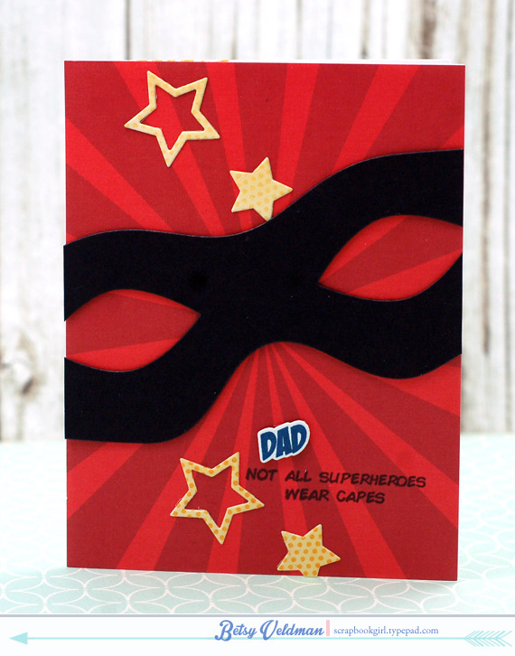 stamps: superhero, zappy birthday, tucked in: father&#039;s day<br />
ink: true black, summer...