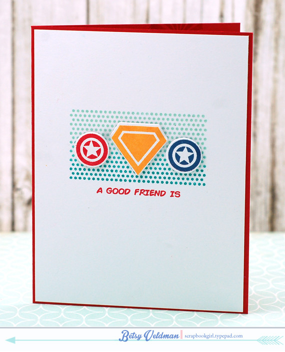 stamps: superhero, zappy birthday<br />
ink: aqua mist, tropical teal, summer sunrise, pure...