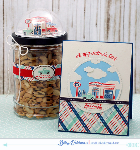 stamps: petite places: city station, plaid builder, keep it simple: father, little labels<br />...