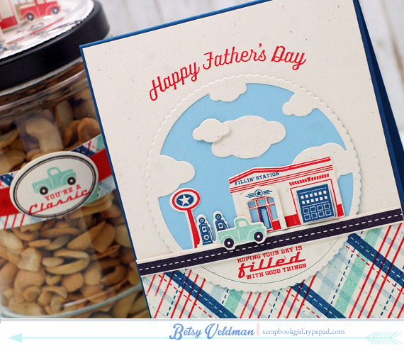 stamps: petite places: city station, plaid builder, keep it simple: father, little labels<br />...