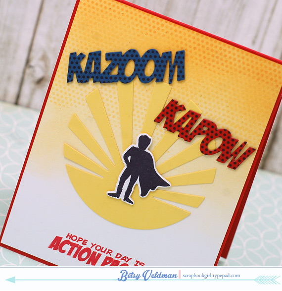 stamps: superhero<br />
ink: pure poppy, true black, summer sunrise, harvest gold<br />...