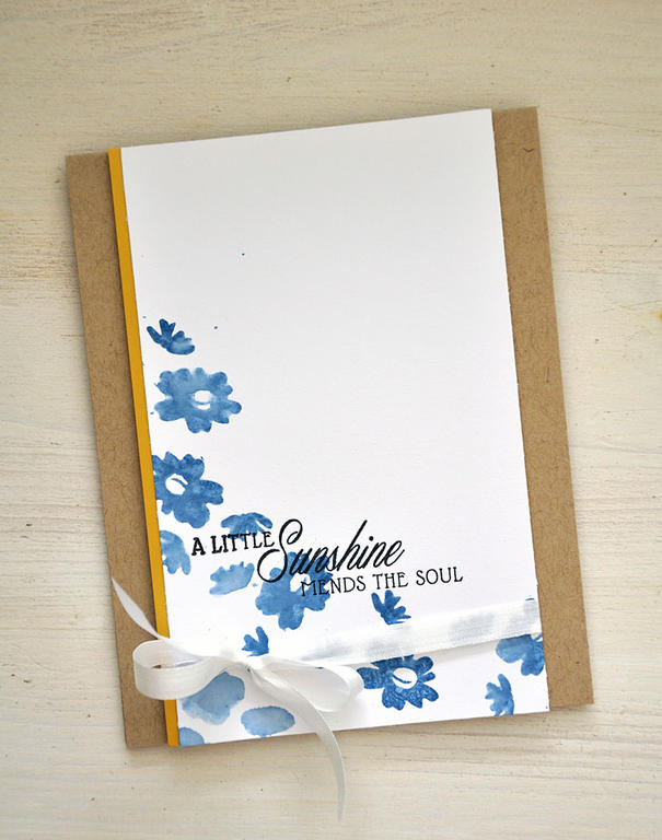 Stamps: Quilted: Summer<br />
Ink: Enchanted Evening and True Black<br />
Cardstock: Kraft,...