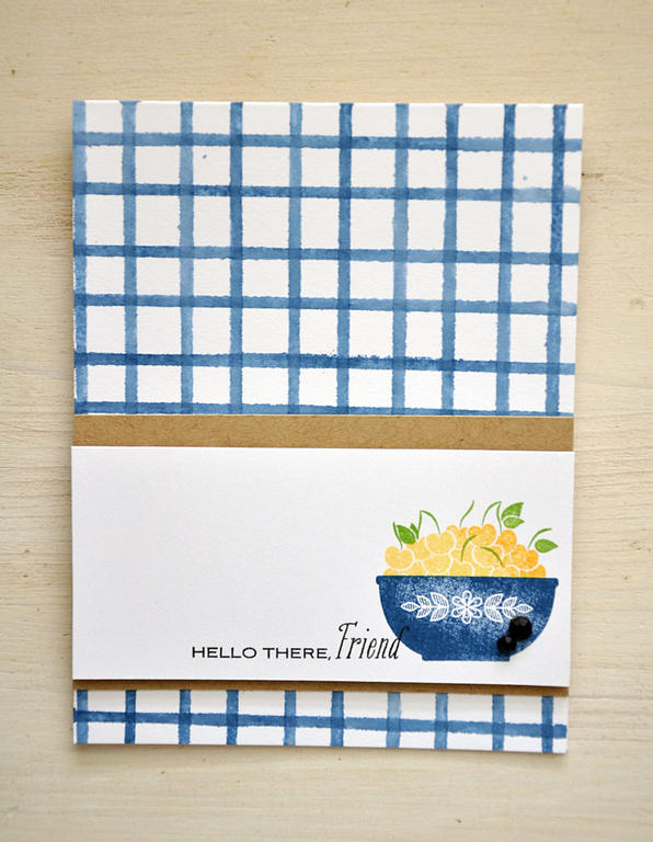 Stamps: Plaid Builder and Second Helping of Sunshine<br />
Ink: Enchanted Evening, Harvest...