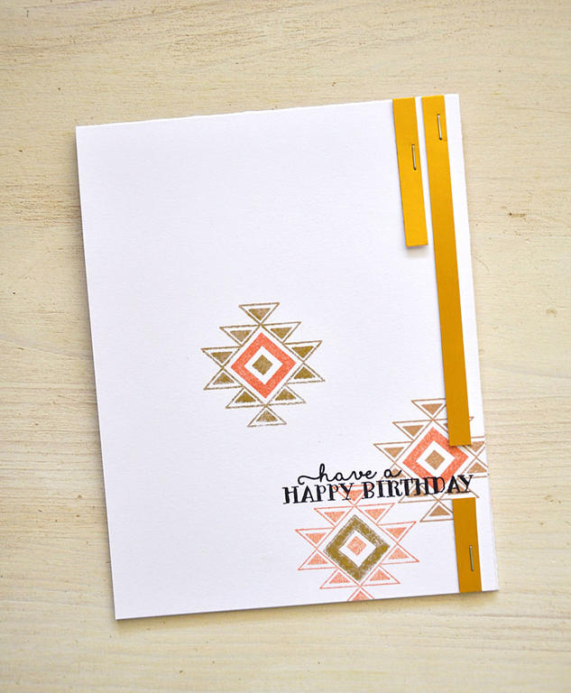 Stamps: Southwestern Style<br />
Ink: True Black, Kraft, and Melon Berry, and Gold<br />...