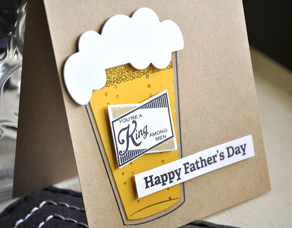 Stamps: Craft Brew and Keep It Simple: Father&#039;s Day<br />
Ink: True Black, Gold, and...