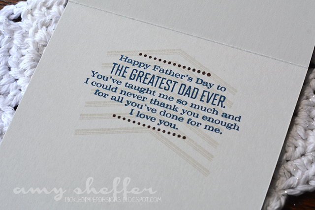 Stamps: Tucked In: Father&#039;s Day, Center Style: Masculine<br />
<br />
Ink: Soft Stone,...