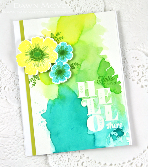 Paper: watercolor card stock, stamper&#039;s select white, simply chartreuse<br />
Stamps:...