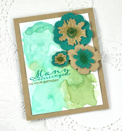 Paper: stamper&#039;s select white, kraft, tropical teal<br />
Stamps: Bloomers, Scripted<br />...