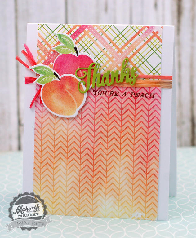 stamps, dies, patterned papers, raffia:  Make it Market - Still Life: Summer<br />
cardstock:...