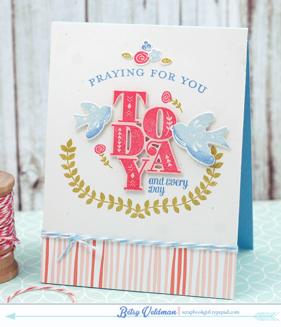 stamps: stacked statements, keep it simple: praying for you, wee folk mini kit<br />
ink: berry...