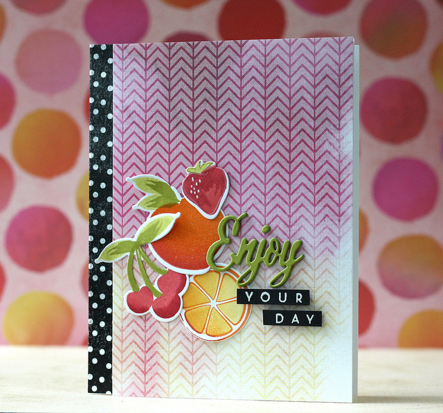 cardstock: stamperâ€™s select white, true black, simply chartreuse<br />
stamps: Make It Market...