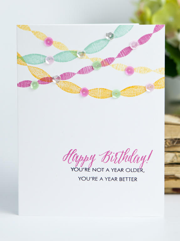 Supplies<br />
<br />
Stamps: Hooray, Scripted<br />
Ink: Raspberry Fizz, True Black, Harvest...