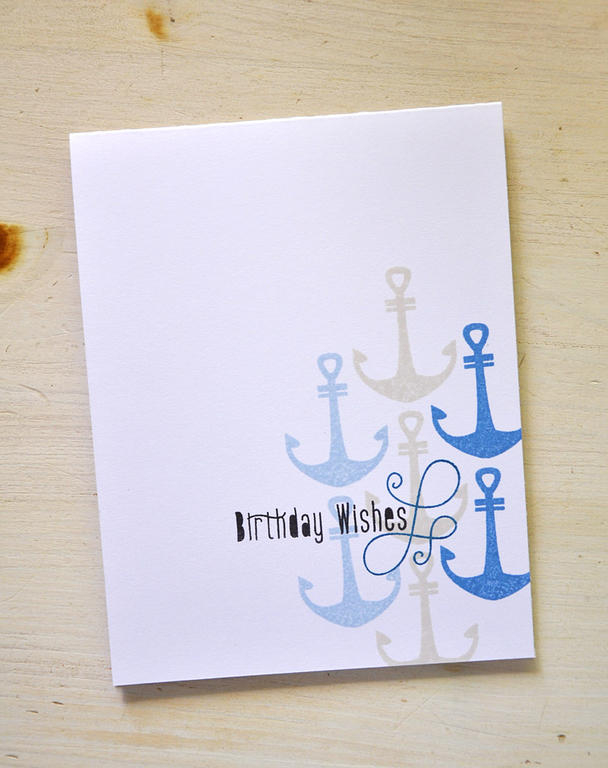 Stamps: Ahoy<br />
Ink: Enchanted Evening, Blueberry Sky, Spring Rain, Soft Stone, and True...