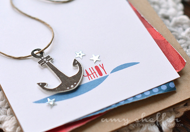 STAMPS: Ahoy<br />
DIES: Ahoy<br />
INK: Pure Poppy, Blueberry Sky, Smokey Shadow<br />...
